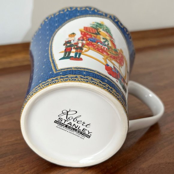 Robert Stanley Christmas Blue Mug & Plate Set | Sleigh, Bear, Nutcrackers - Picture 11 of 13